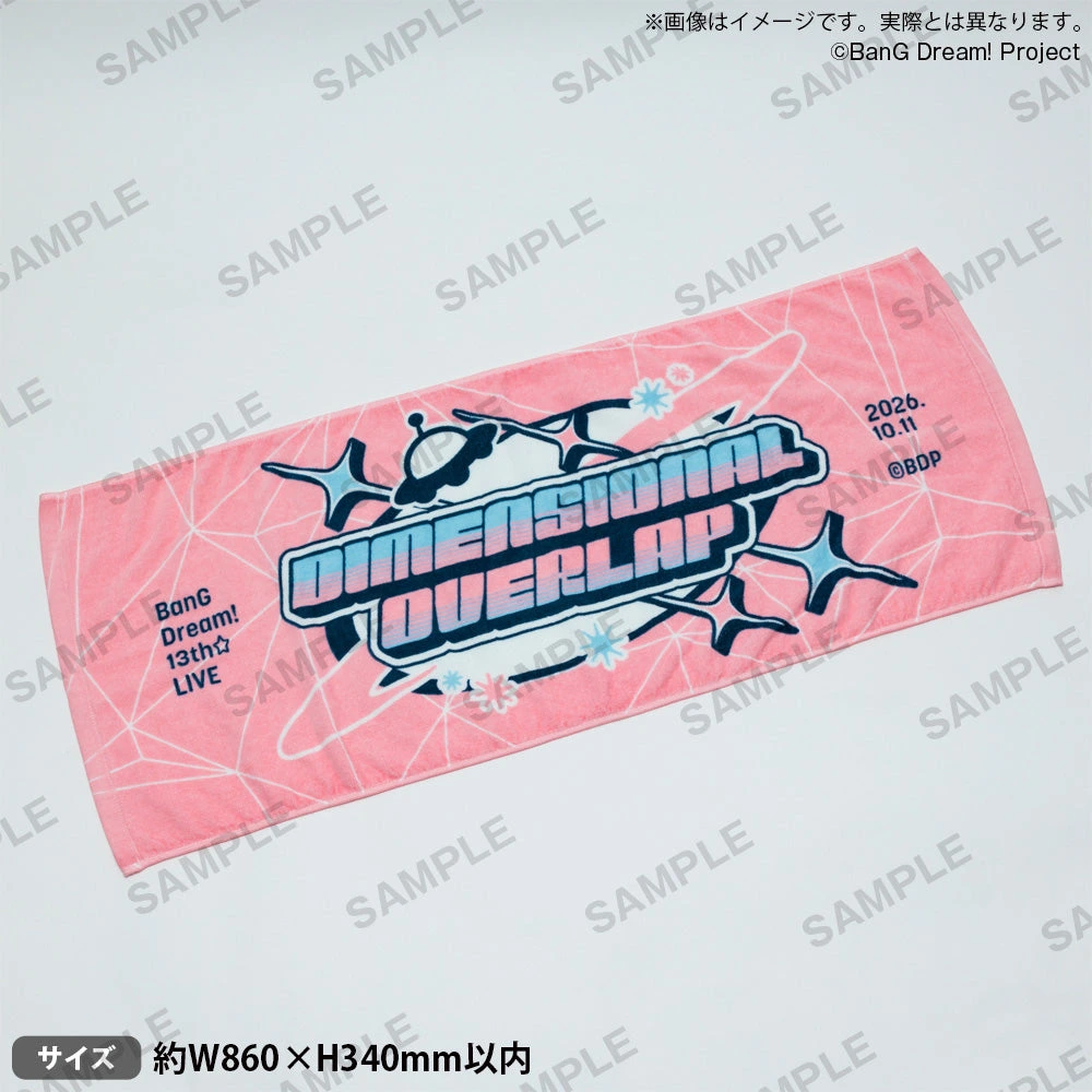 BanG Dream! 13th☆LIVE DAY2：夢限大みゅーたいぷ「DIMENSIONAL OVERLAP」 タオル