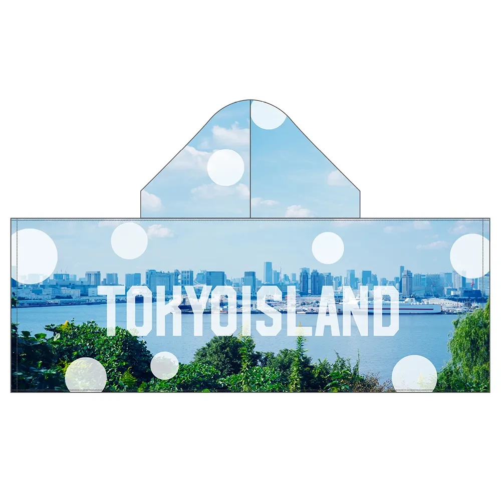 フード付きスポーツタオル（TOKYO VIEW／綿・プリント）