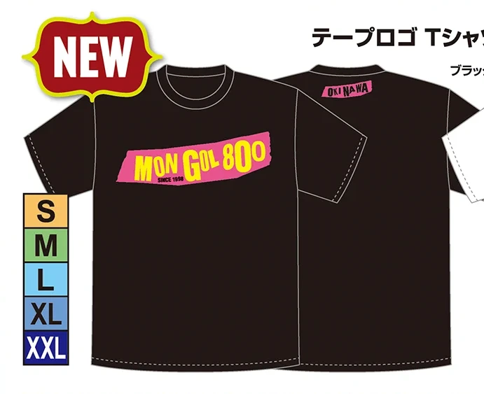 MONGOL800 テープロゴTシャツ