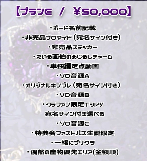 プランE（クラウドファンディング支援セット）