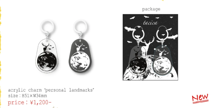 acrylic charm “personal landmarks”