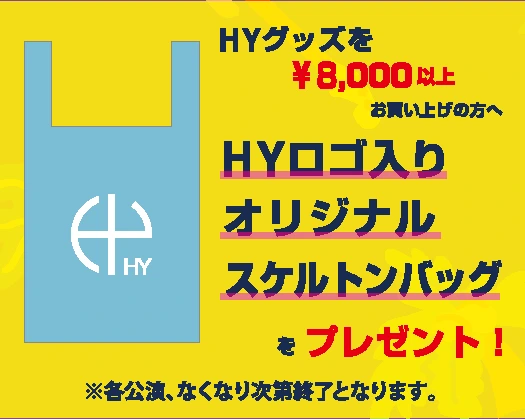 HYロゴ入りオリジナルスケルトンバッグ