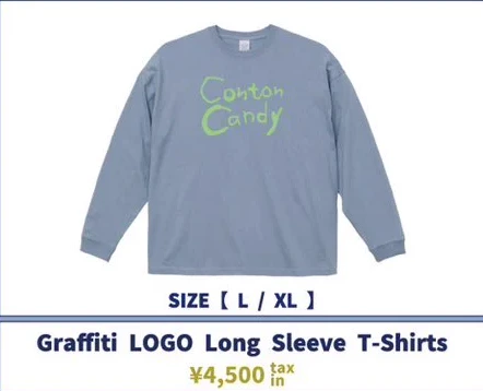 Conton Candy｜Graffiti LOGO Long Sleeve T-Shirts