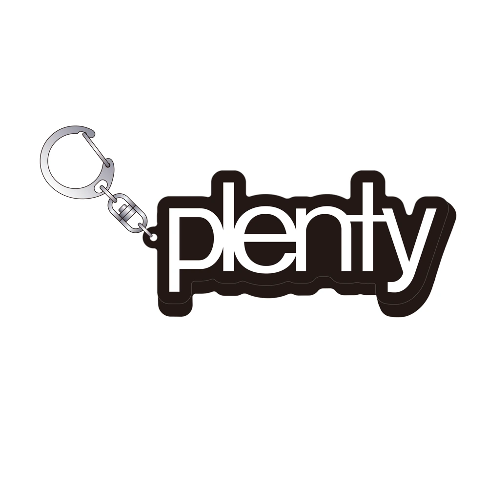 plenty ロゴラバーキーホルダー