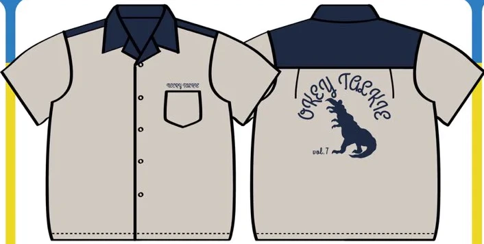 影怪獣ボウリングシャツ