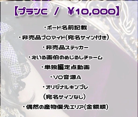 プランC（クラウドファンディング支援セット）