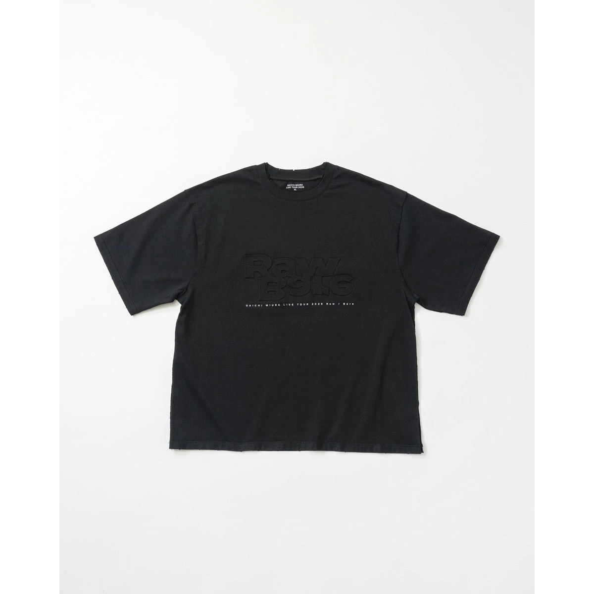 Raw T-shirt [embossed logo] Black
