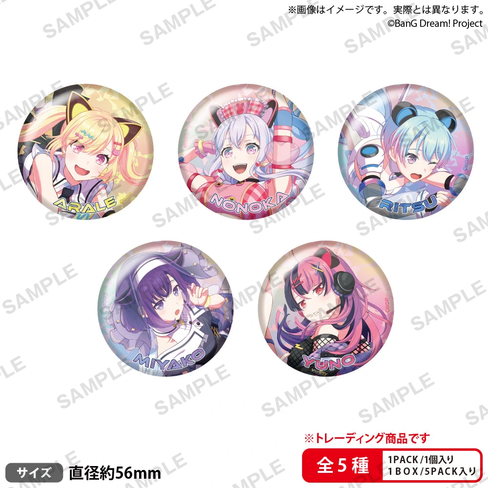 BanG Dream! 13th☆LIVE DAY2：夢限大みゅーたいぷ「DIMENSIONAL OVERLAP」 トレーディングホログラム缶バッジ