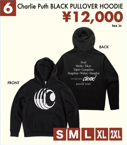 Charlie Puth BLACK PULLOVER HOODIE