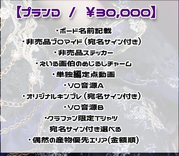 プランD（クラウドファンディング支援セット）