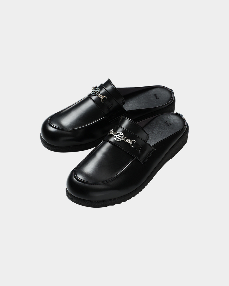 HEP × ZUTOMAYO "ZT" Logo Charm Loafer Sandal