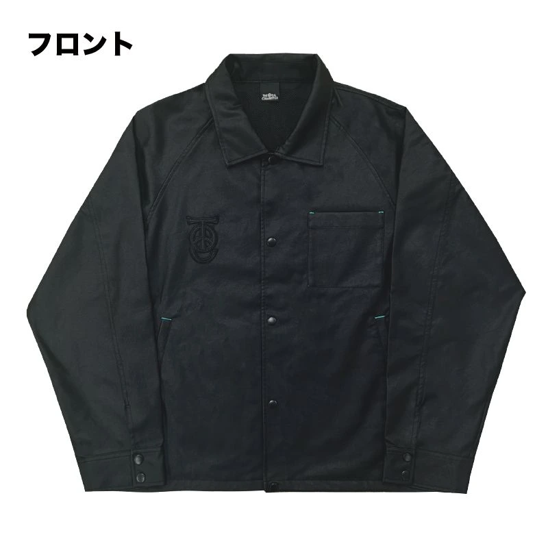 TOC PEACE LOGO フェイクレザーコーチジャケット