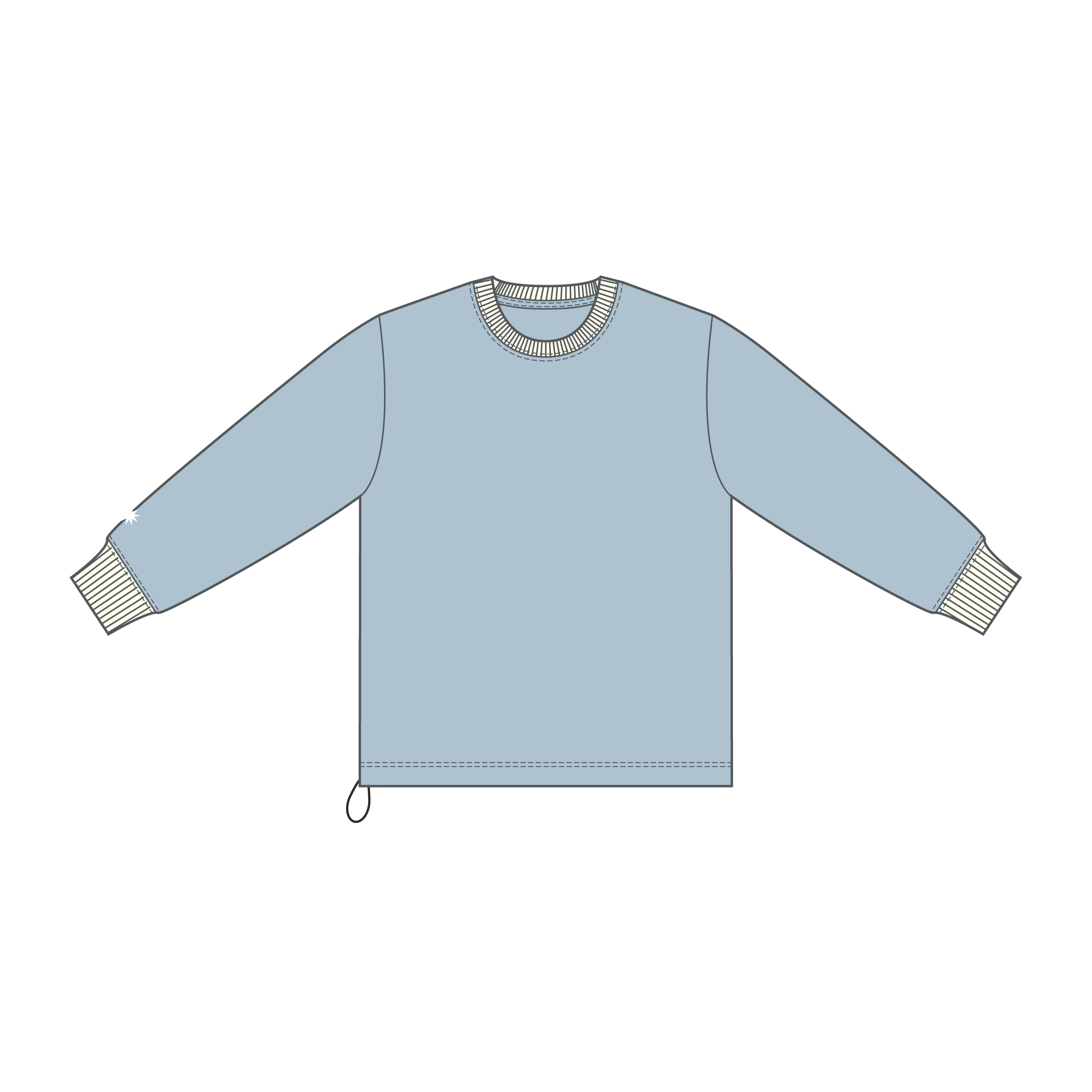 刺繍ロゴドローコードロンT