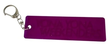 YYW Logo keyring（クリアパープル）