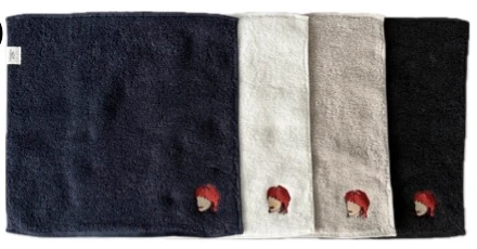 アイコン刺繍ハンカチタオル