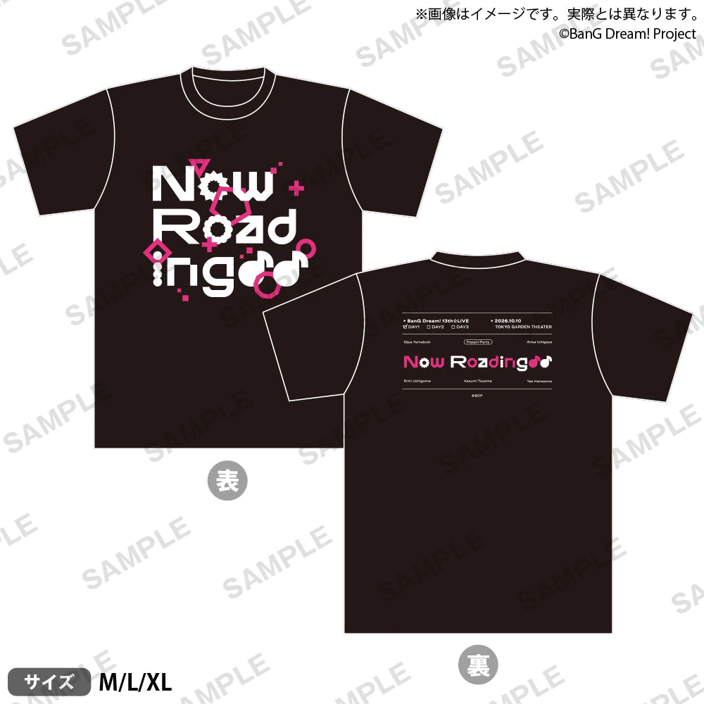 BanG Dream! 13th☆LIVE DAY1 : Poppin'Party「Now Roading♪♪」 Tシャツ