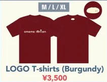 omeme tenten LOGO T-shirts (Burgundy)