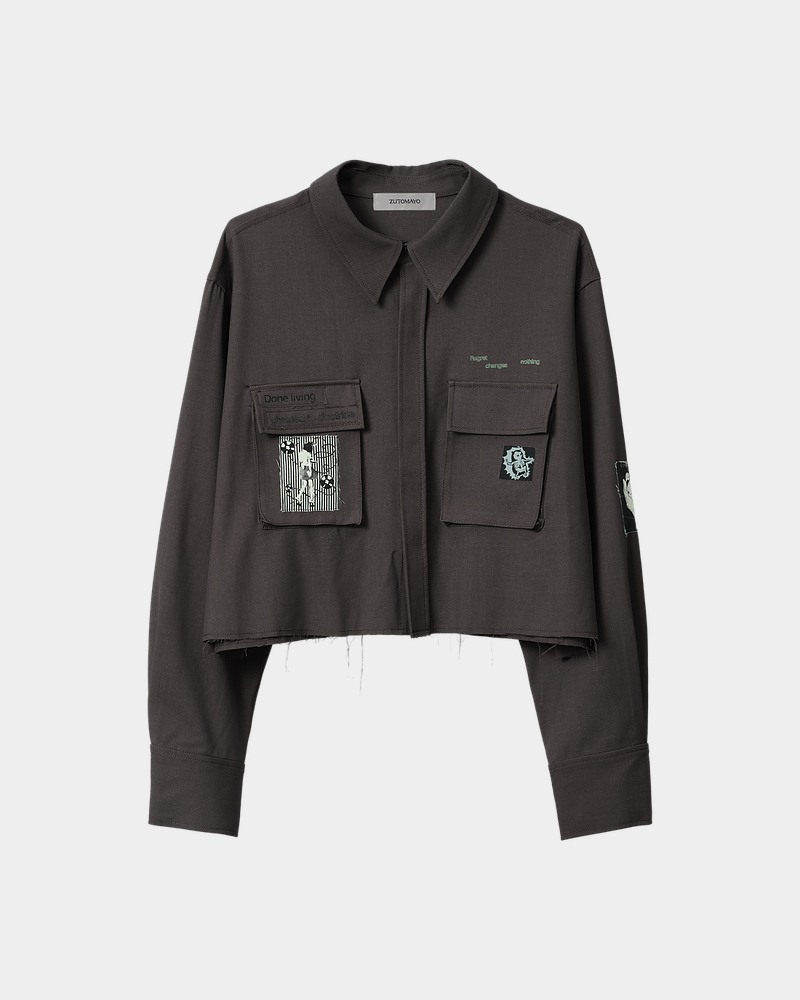 BUNKADENRAI Cropped Shirt