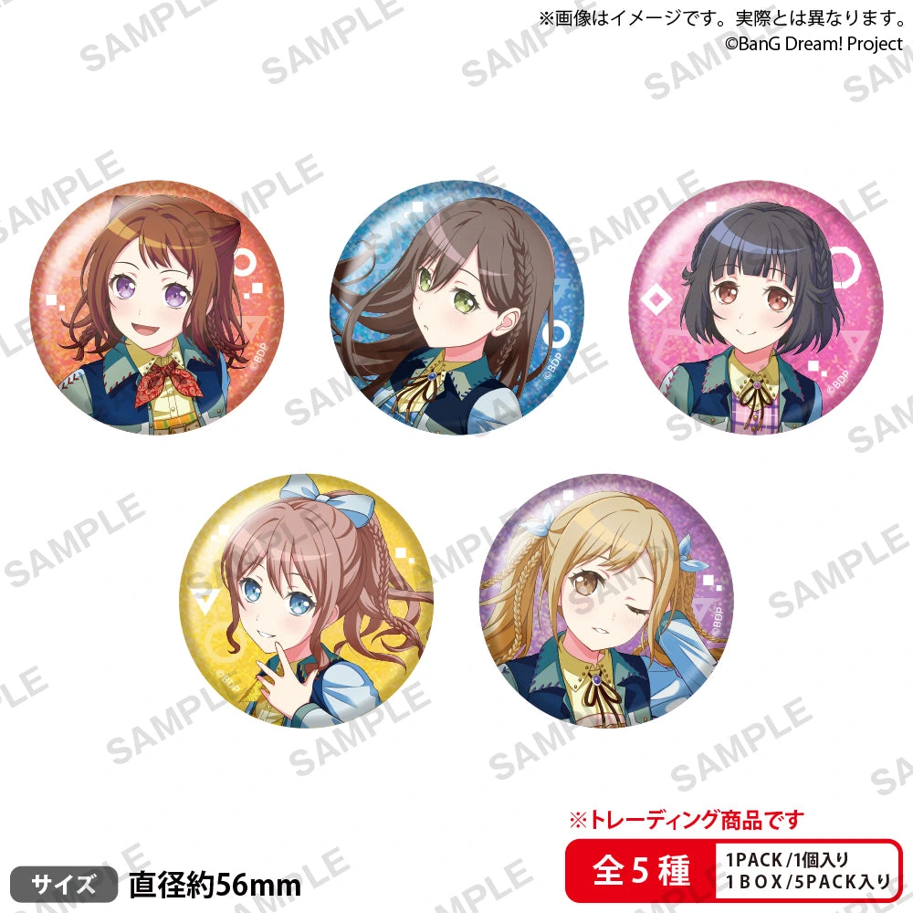 BanG Dream! 13th☆LIVE DAY1 : Poppin'Party「Now Roading♪♪」 トレーディングホログラム缶バッジ