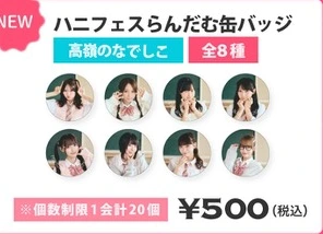 ハニフェスらんだむ缶バッジ（高嶺のなでしこ）