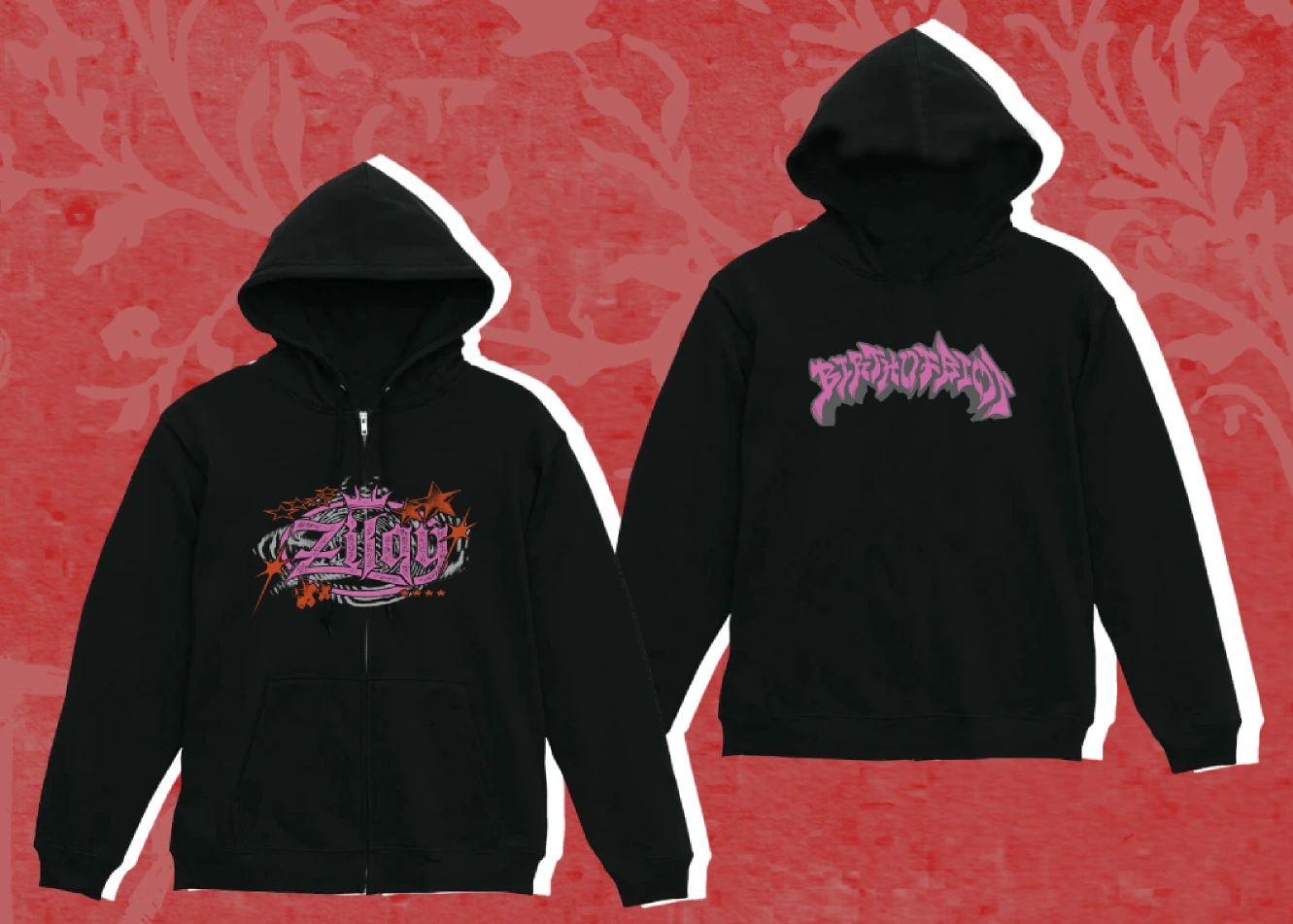 Zilqy Birth of Riot Zip-up Hoodie