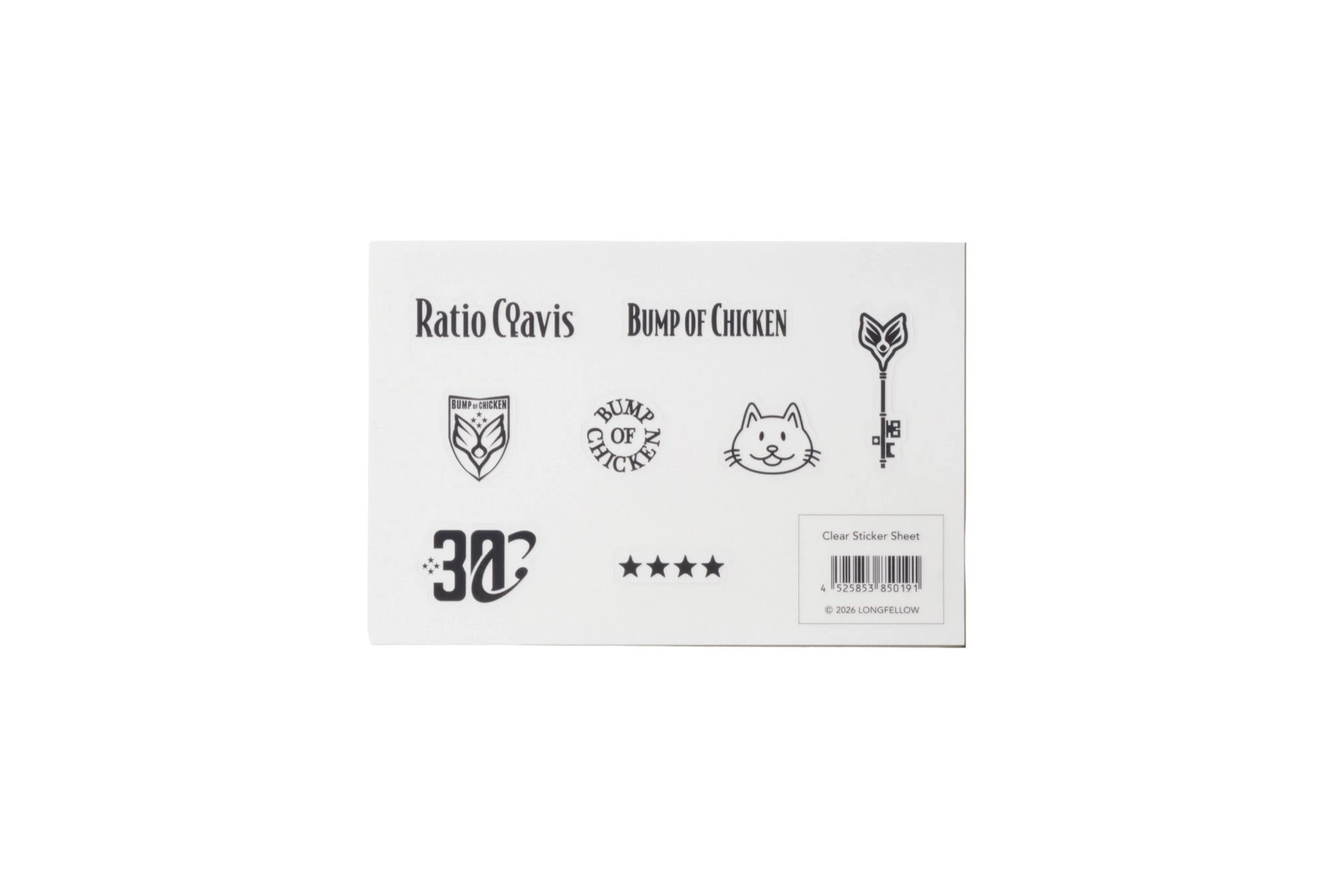 Ratio Clavis Tour Clear Sticker Sheet