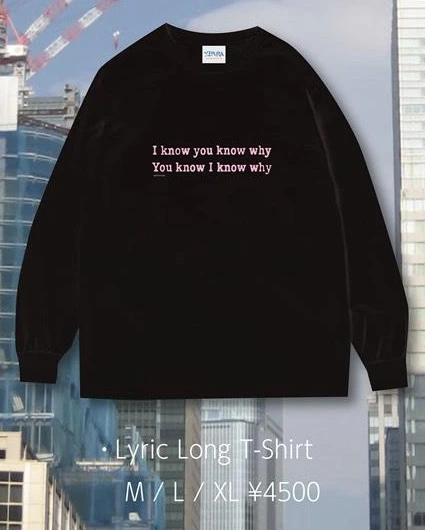 Lyric Long T-Shirt（black）